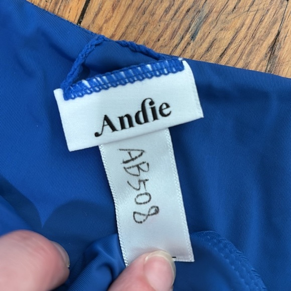 Andie String Bikini Set Ribbed Mazarine Blue size S NWOT - Picture 7 of 8